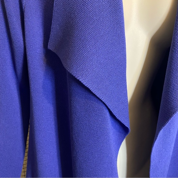 EILEEN FISHER Silk Interlock Cascade Jacket - Iris Purple Petite Small Sweater - Picture 5 of 9